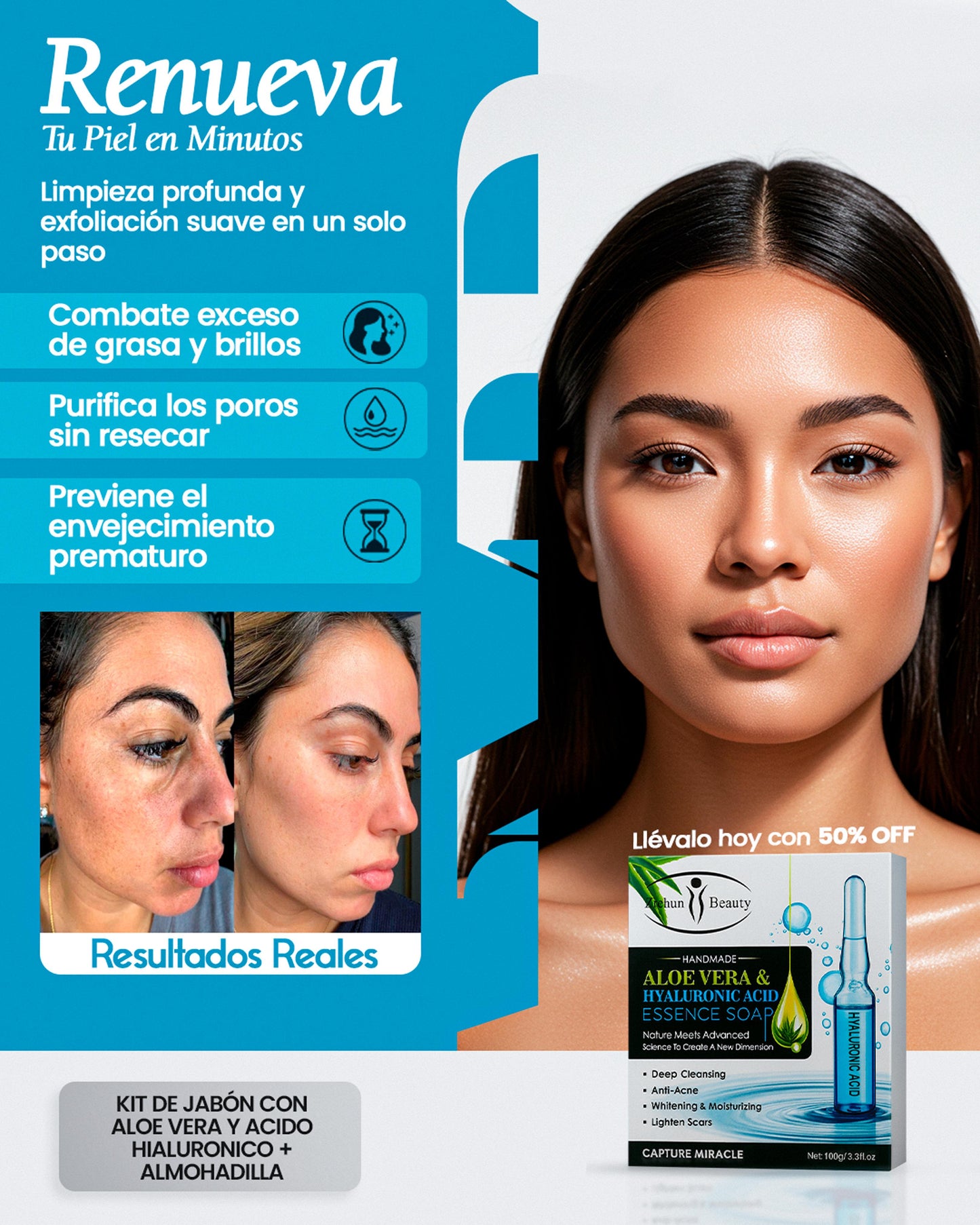 "Limpieza Profunda & Piel Radiante – Aloe Vera + Hyaluronic"