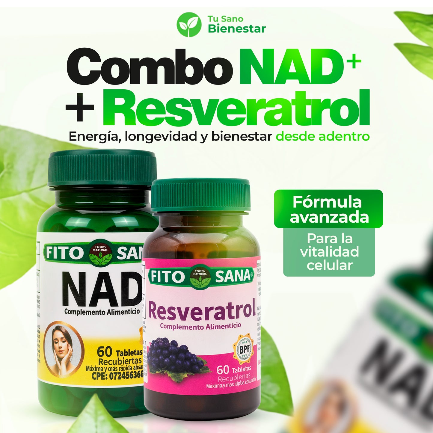 Renueva tu Cuerpo con Nad + Resveratrol