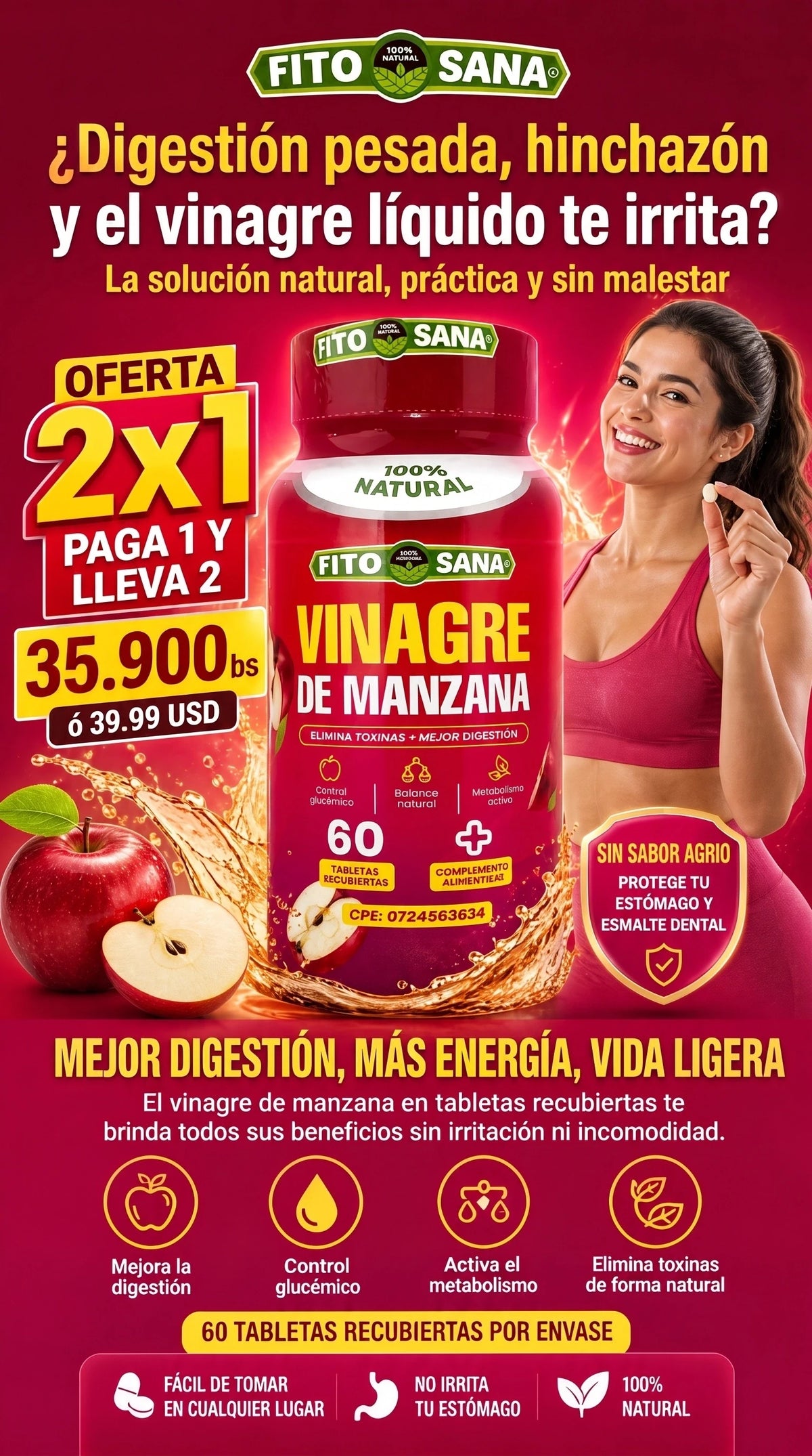 Ofertar 2x1 Vinagre de Manzana